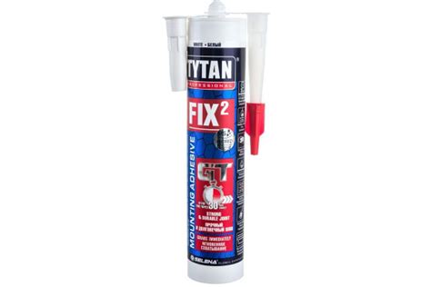 Монтажный клей Tytan Professional ТИТАН Fix2 GT (290мл) 290 мл, белый ...