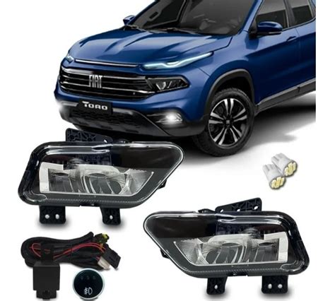 Kit Farol De Milha Neblina Auxiliar Led Fiat Toro 2022 2023