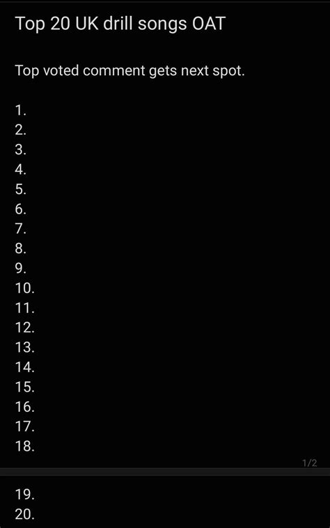 Top 20 Uk Drill Songs Of All Time Fanvote Day 1 Rukdrill