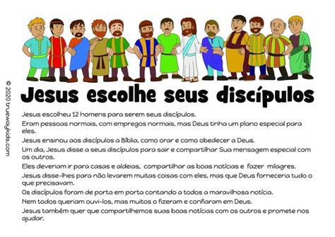 Jesus Escolhe Seus Disc Pulos E Os Envia Hist Ria Imprim Vel Bible