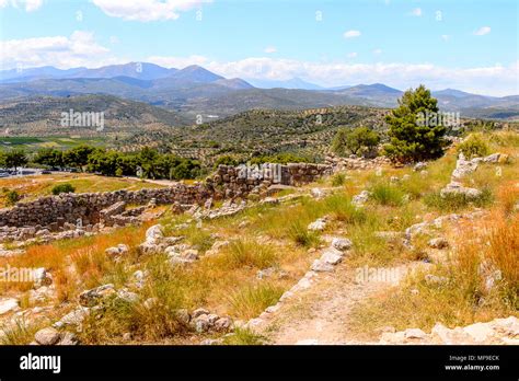 Mycenae Center Of Greek Civilization Peloponnese Greece Mycenae Is