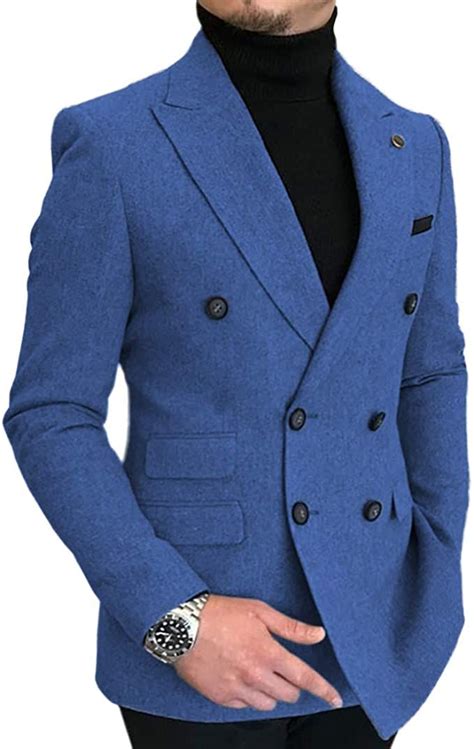 Veste En Laine Tweed Chevrons Pour Homme Blazer De Mariage