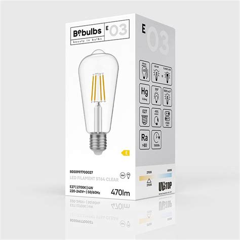 Żarówka Led Filament E27 St64 4w Luxifer Pl