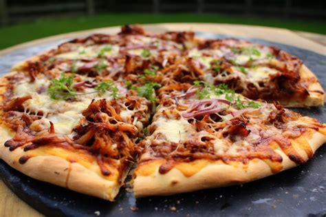 Premium Photo Bbq Pulled Pork Pizza