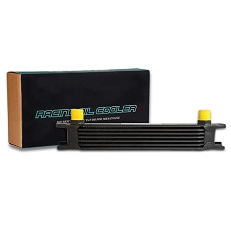 Pit66 Universal Aluminum Engine Transmission Oil Cooler Fit For British Model Black 10 Row