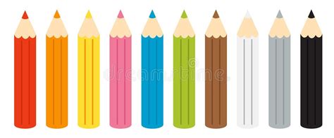 Coloured Pencil Pack Stock Illustrations 17 Coloured Pencil Pack
