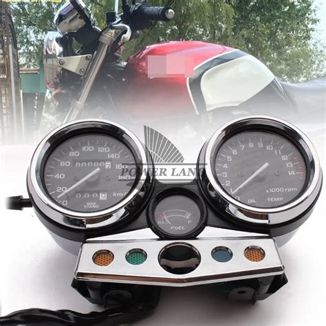 White Motorcycle Electronic Induction Type Tachometer Speedometer