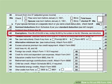 How To Fill Out Irs Form 1040 With Form Wikihow