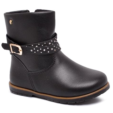 Bota Cano Curto Infantil Pampili 141032 Preto