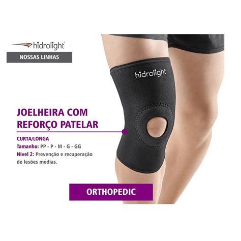 Qual A Melhor Joelheira Para Quem Tem Condropatia Patelar - Joelheira Com Reforço Patelar Longa Tamanho M Hidrolight - Farma 22
