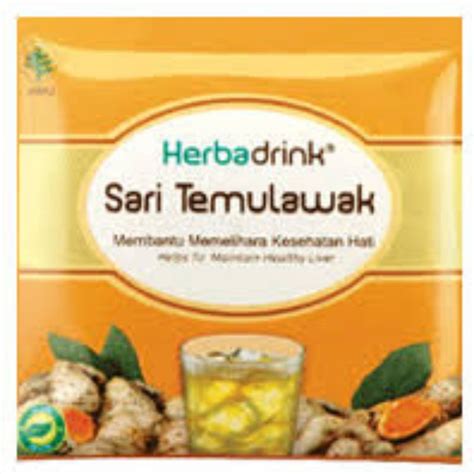 Jual Sari Temulawak Minuman Serbuk Sachet Jamu Herbadrink Ecer Shopee