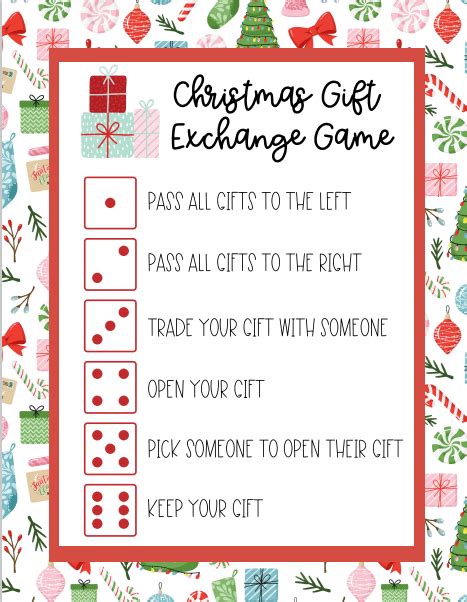 Christmas Gift Exchange Dice Game Today S Creative Ideas