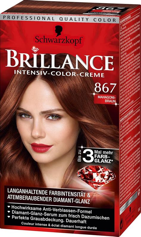 Brillance Intensiv Color Creme 867 Mahagoni Braun 3er Pack 3 X 143 Ml