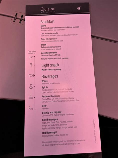 Qatar Airways Food Menu Economy Class 2024 - Sioux Eachelle