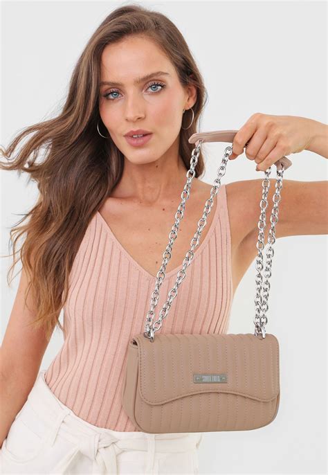 Bolsa Santa Lolla Matelassê Nude Compre Agora Dafiti Brasil