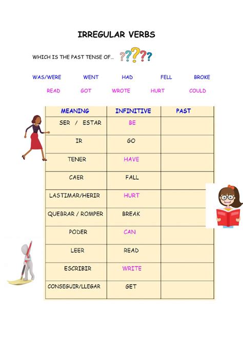 Regular And Irregular Verbs Liveworksheets