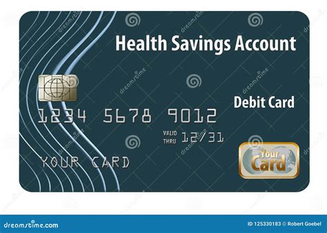 This Is A Health Savings Account Debit Card Stock Illustration