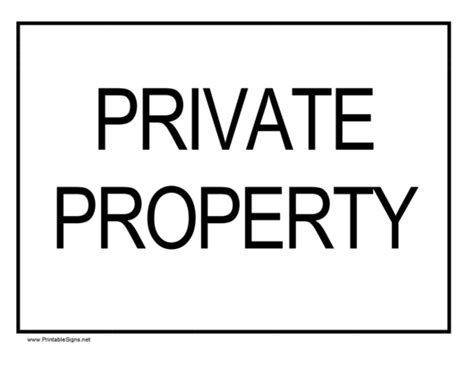 Private Property Sign Template Printable Pdf Download