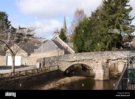 Old bridge across Alyth burn Alyth Perthshire Scotland March 2010 Stock ...