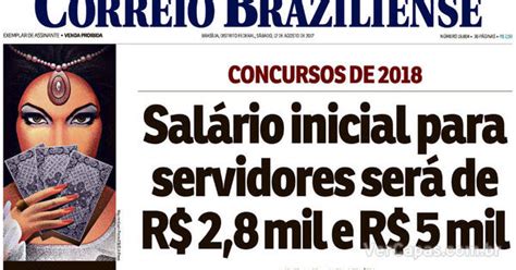 Capa Correio Braziliense S Bado De Agosto De