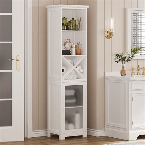 Buy ADORNEVE 64 Tall Bathroom Cabinet Freestanding Cabinet Narrow