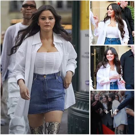 Selena Gomez Puts On A Stylish Display In White Corset Top And Denim