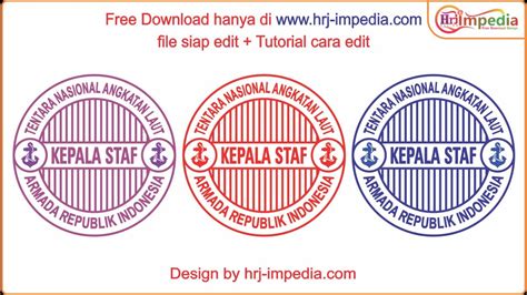 Tutorial Cara Edit Contoh Stempel Tentara Nasional Angkatan Laut