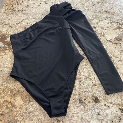 Women S Black Bodysuit Depop