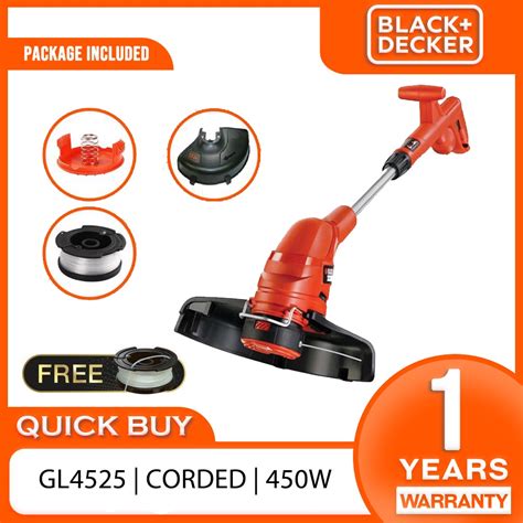 Black Decker Gl B W String Trimmer Grass Cutter Trimmer Mesin