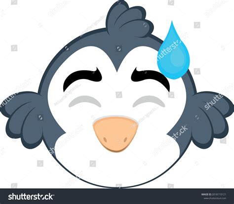 Vector Emoticon Illustration Cartoon Bird Expression Stock Vector ...