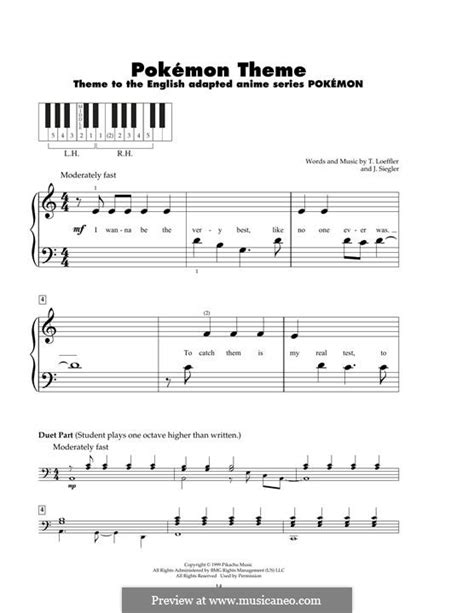 Pokemon Theme By J Siegler T Loeffler Sheet Music On Musicaneo