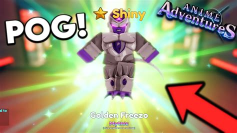 I Got Shiny Golden Freezo In Anime Adventures Update Roblox