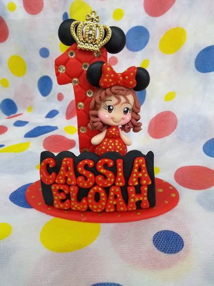 Vela Minnie Realeza Biscuit Elo7 Produtos Especiais