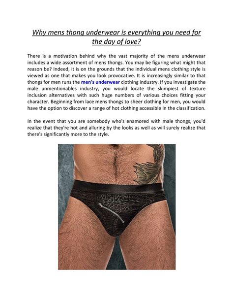 PPT Why Mens Thong Underwear Is Everything You Need For The Day Of