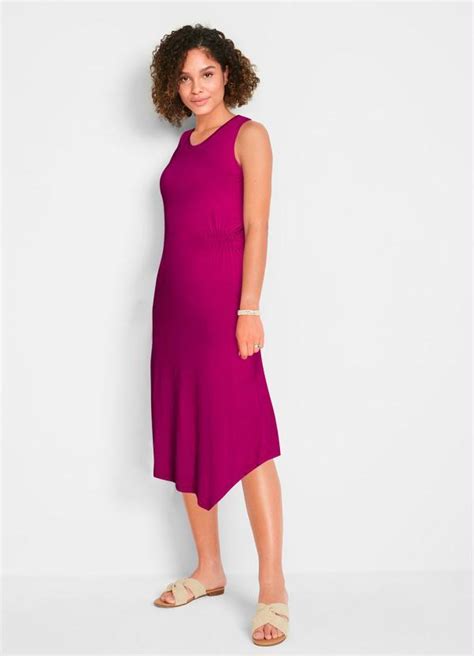 Vestido Midi Assim Trico Violeta Bonprix