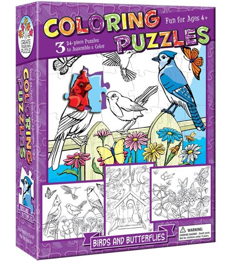 Color Your Own Puzzle 13x10 24 Piece Jigsaw Puzzle Joann Color