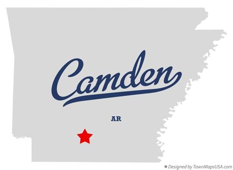 Map of Camden, AR, Arkansas