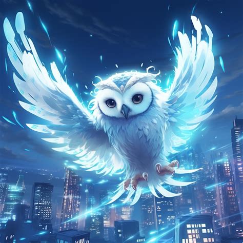 Premium AI Image | Flying White Owl