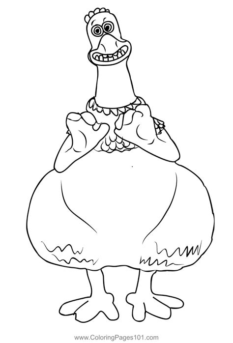 Chicken Run 1 Coloring Page For Kids Free Chicken Run Printable