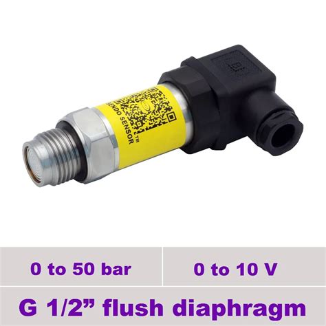 Front Flush Diaphragm Pressure Transducer 0 5 Mpa 50bar Range Thread