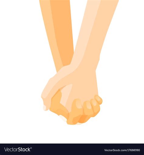 Hands Of A Couple Holding Hands Design Template Vector Image