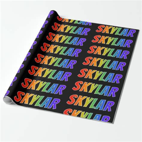 Rainbow First Name Skylar Fun And Colorful Wrapping Paper Zazzle