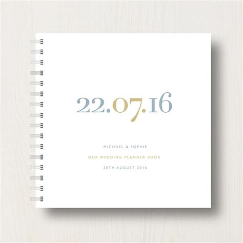 Personalised Wedding Date Book or Planner