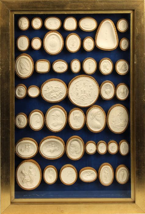 Lot Three Framed Groups Of 19th Century Grand Tour Plaster Intaglios