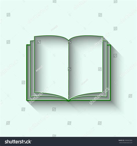 Green Open Book Vector Icon Stock Vector Royalty Free 280682960