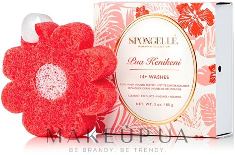 Пенная многоразовая губка для душа, красная - Spongelle Hawaiian Body ...