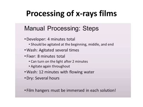 Processing Of X Rays Filmspptx