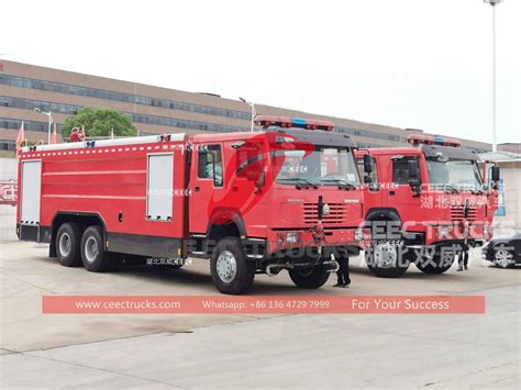 Howo 6×6 All Wheel Drive Fire Fighting Trucks Were Exported To Africa