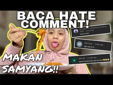 BACA KOMEN HATERS SAMBIL MAKAN SAMYANG YouTube