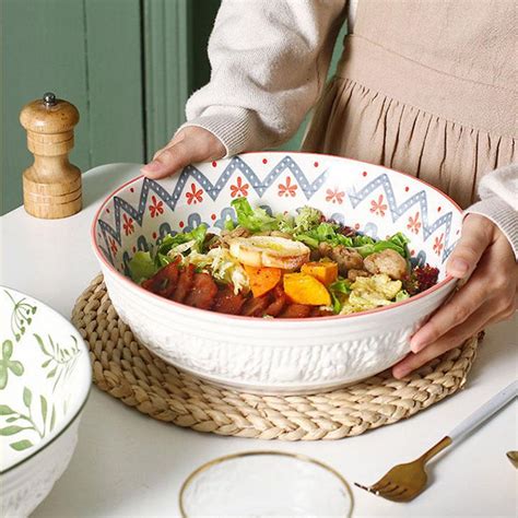 Купить Большая керамическая миска для супа, маринованная капуста, рыба ...